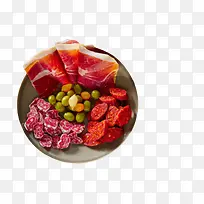 红色美味的食物切碎的西班牙火腿-空若网 红色美味的食物切碎的西班牙火腿-空若网