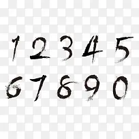 黑色艺术中国风毛笔数字-空若网 黑色艺术中国风毛笔数字-空若网