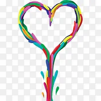 彩色创意心形免抠素材-空若网 彩色创意心形免抠素材-空若网