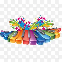 彩色琴键-空若网 彩色琴键-空若网