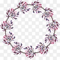 水彩紫色植物花藤-空若网 水彩紫色植物花藤-空若网