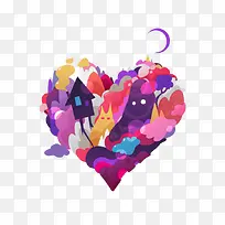 卡通爱心插画-空若网 卡通爱心插画-空若网
