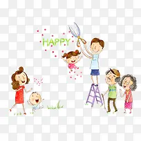 创意大家族绘画素材-空若网 创意大家族绘画素材-空若网