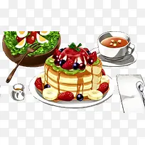 手绘美食餐点-空若网 手绘美食餐点-空若网