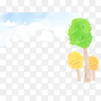 水彩店铺背景-空若网 水彩店铺背景-空若网