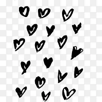 黑色爱心印花-空若网 黑色爱心印花-空若网