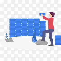 卡通扁平商务插画-空若网 卡通扁平商务插画-空若网