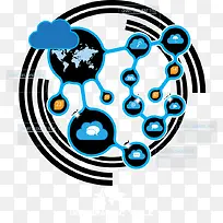 矢量蓝色按钮图表-空若网 矢量蓝色按钮图表-空若网