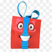 创意红色3D礼盒人物-空若网 创意红色3D礼盒人物-空若网