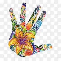 彩色巴掌印-空若网 彩色巴掌印-空若网