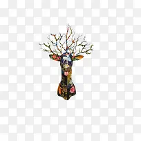 创意花朵麋鹿-空若网 创意花朵麋鹿-空若网