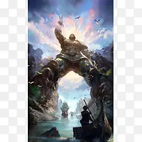 彩色天空石头巨人-空若网 彩色天空石头巨人-空若网