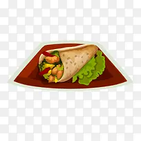 卡通食物鸡肉卷-空若网 卡通食物鸡肉卷-空若网