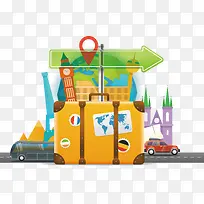 矢量扁平旅游主题素材-空若网 矢量扁平旅游主题素材-空若网