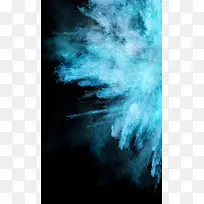 蓝色喷溅粉尘创意-空若网 蓝色喷溅粉尘创意-空若网