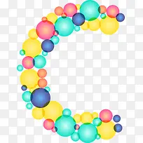 多彩气球字母-空若网 多彩气球字母-空若网