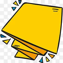 卡通手绘黄色标签-空若网 卡通手绘黄色标签-空若网