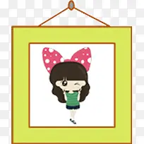 相框卡通女孩-空若网 相框卡通女孩-空若网