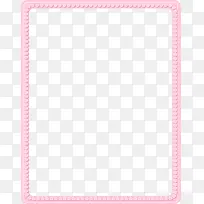 心形装饰长方形粉色边框-空若网 心形装饰长方形粉色边框-空若网