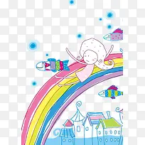 卡通手绘彩虹-空若网 卡通手绘彩虹-空若网