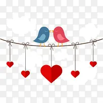 晾衣绳上的小鸟-空若网 晾衣绳上的小鸟-空若网