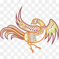 创意手绘合成小鸟舞动翅膀-空若网 创意手绘合成小鸟舞动翅膀-空若网