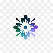 蓝紫色扁平化花朵图案-空若网 蓝紫色扁平化花朵图案-空若网