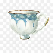 手绘油画白色茶杯-空若网 手绘油画白色茶杯-空若网