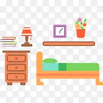 矢量床台灯-空若网 矢量床台灯-空若网