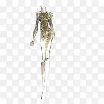 性感礼服设计插画稿-空若网 性感礼服设计插画稿-空若网