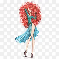 手绘女装设计插画稿-空若网 手绘女装设计插画稿-空若网