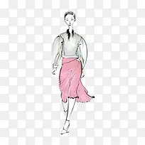 时尚女装手绘设计稿-空若网 时尚女装手绘设计稿-空若网