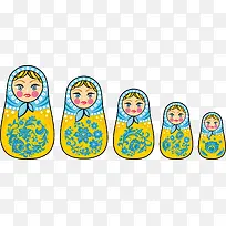 手绘多彩套娃-空若网 手绘多彩套娃-空若网