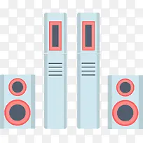 矢量扁平化音箱-空若网 矢量扁平化音箱-空若网