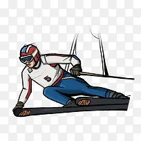 卡通手绘体育运动滑雪-空若网 卡通手绘体育运动滑雪-空若网
