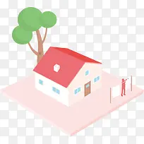 矢量卡通房子鸟瞰素材-空若网 矢量卡通房子鸟瞰素材-空若网