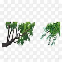 矢量柳树素材-空若网 矢量柳树素材-空若网