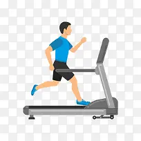 在跑步机上跑步的人物-空若网 在跑步机上跑步的人物-空若网