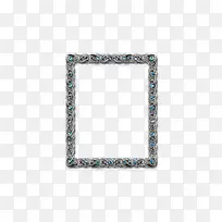 长方形蓝色点缀边框相框-空若网 长方形蓝色点缀边框相框-空若网