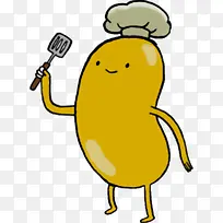 卡通大豆厨师-空若网 卡通大豆厨师-空若网