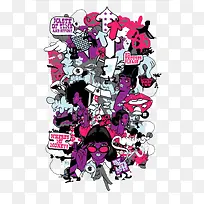 紫色符号插画-空若网 紫色符号插画-空若网