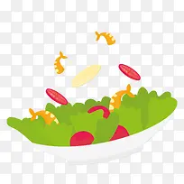 蔬菜沙拉装饰素材-空若网 蔬菜沙拉装饰素材-空若网