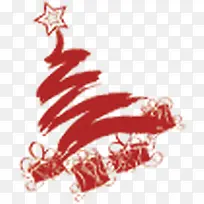 红色圣诞树涂鸦淘宝促销-空若网 红色圣诞树涂鸦淘宝促销-空若网