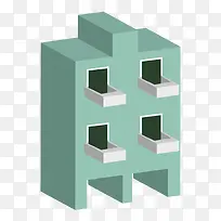 矢量卡通建筑素材-空若网 矢量卡通建筑素材-空若网