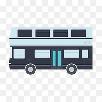 矢量扁平化双层巴士-空若网 矢量扁平化双层巴士-空若网