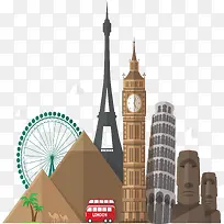矢量图欧洲旅游-空若网 矢量图欧洲旅游-空若网