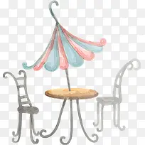 卡通手绘户外桌子-空若网 卡通手绘户外桌子-空若网