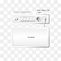 扁平化白色开关矢量图-空若网 扁平化白色开关矢量图-空若网