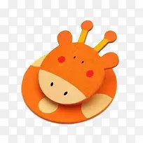 橙色卡通夹子-空若网 橙色卡通夹子-空若网