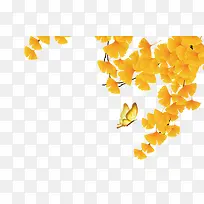 卡通手绘黄色叶子-空若网 卡通手绘黄色叶子-空若网